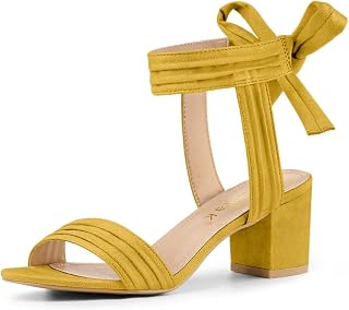 Allegra K Womens Block Heel Sandals Open Toe Ankle Sandals
