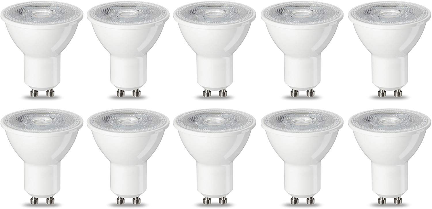 Amazon Basics LED GU10 Spotlight Bulb, 4.7W (equivalent to 50W), Warm White, Non