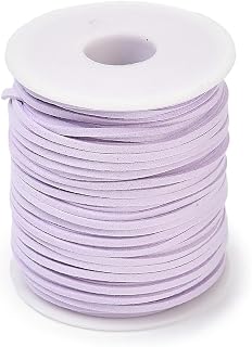 2.5mm Faux Suede Cord 50M Length Faux Suede Cord Cord for DIY Jewelry Making Necklace Bracelet Choker Dress Dress Home Decoration (Lavender)