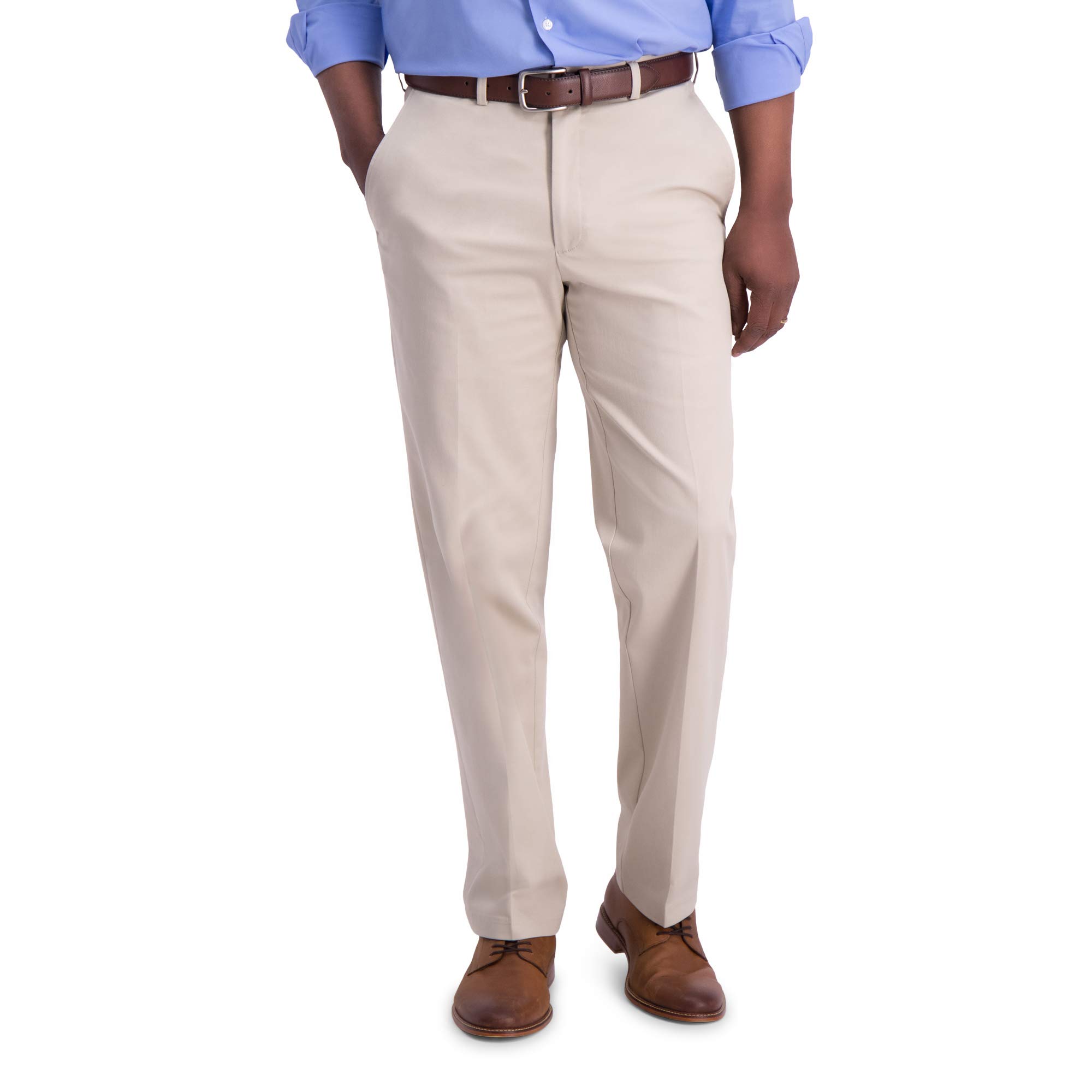Haggar Men’s Classic Fit Iron Free Premium Khaki Casual Pant