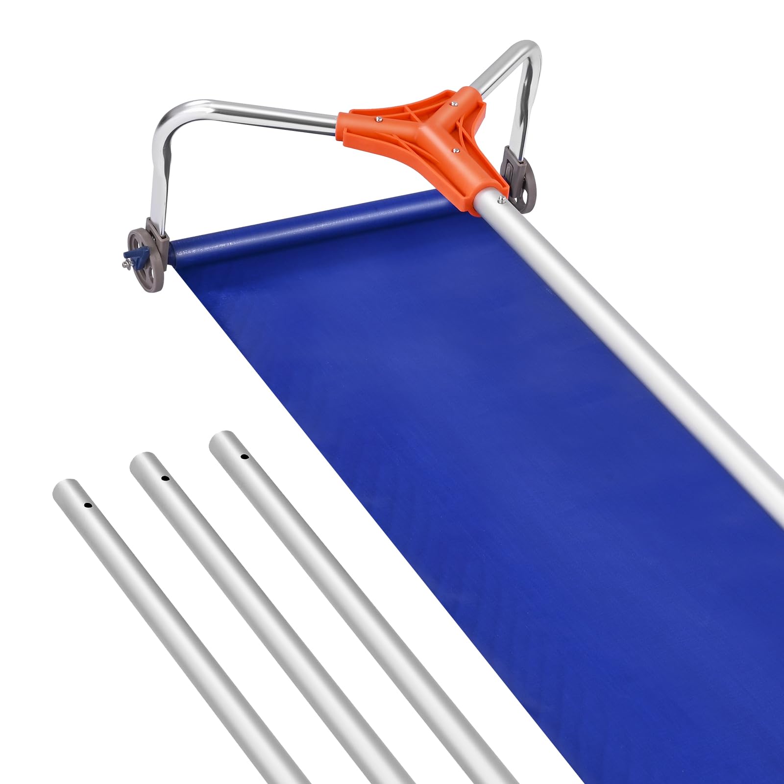 VEVOR Snow Roof Rake, 17 in Aluminum Blade, 4.1-17.2 ft Adjustable Roof Snow Scr