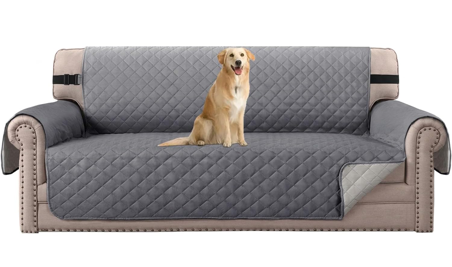 H.VERSAILTEX Reversible Sofa Cover for 3 Cushion Couch Water Resistant Couch Cov