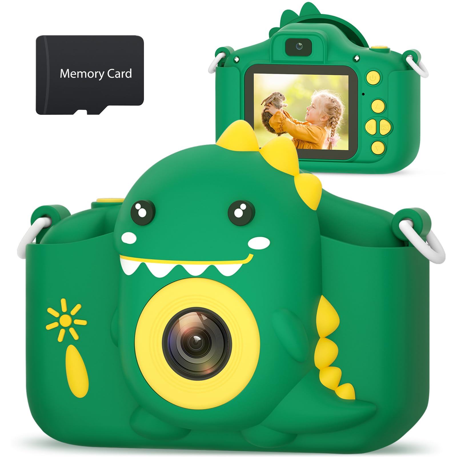 Hangrui Kids Camera, 20MP Kids Digital Dual Lens Cameras with Silicone Case | 2.