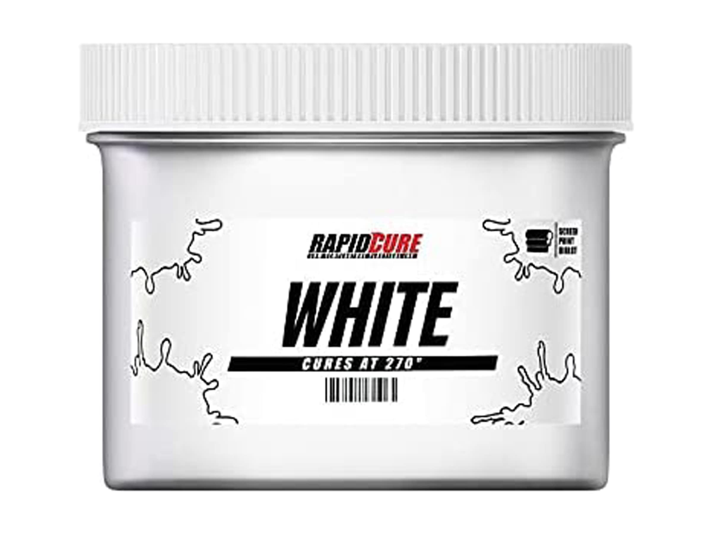 Rapid Cure® White Plastisol Ink - Silk Screen & Screen Printing Ink, Qt | Cures 