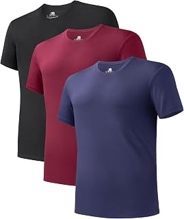 DAVID ARCHY Men's Undershirt Bamboo Rayon Stretch Cooling T-Shirts