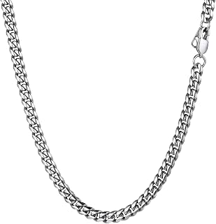 PROSTEEL Miami Cuban Chain Stainless Steel Necklace for Men