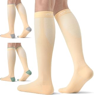 FITRELL 3 Pairs of Compression Socks Women & Men 20-30 mmhg