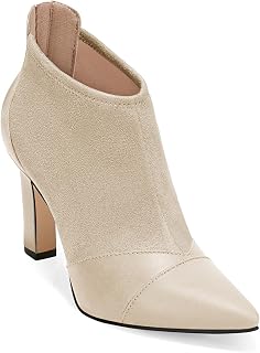 Coutgo Womens Ankle Boots Stiletto Toe High Heel Zip Back Ankle Boots