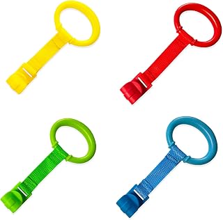 Baby Pull up Rings,Playpen Accessories,Walking Exercises Assistant Stand Up Rings for Infant Toddler Baby Playpen 4 PCS