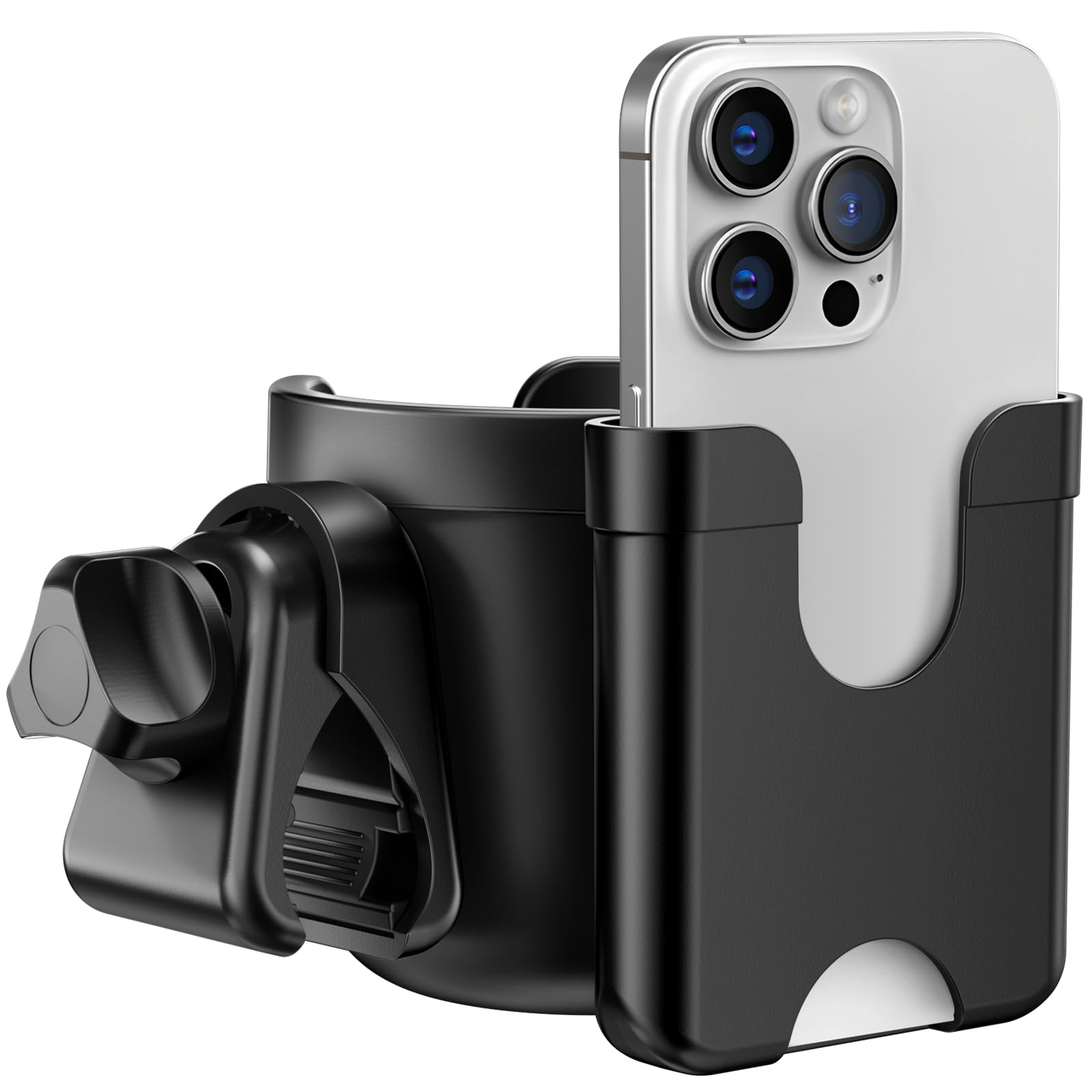 2-in-1 Pram Cup Holder with Phone Holder, Wheelchair Cup Holder Accessories | Un