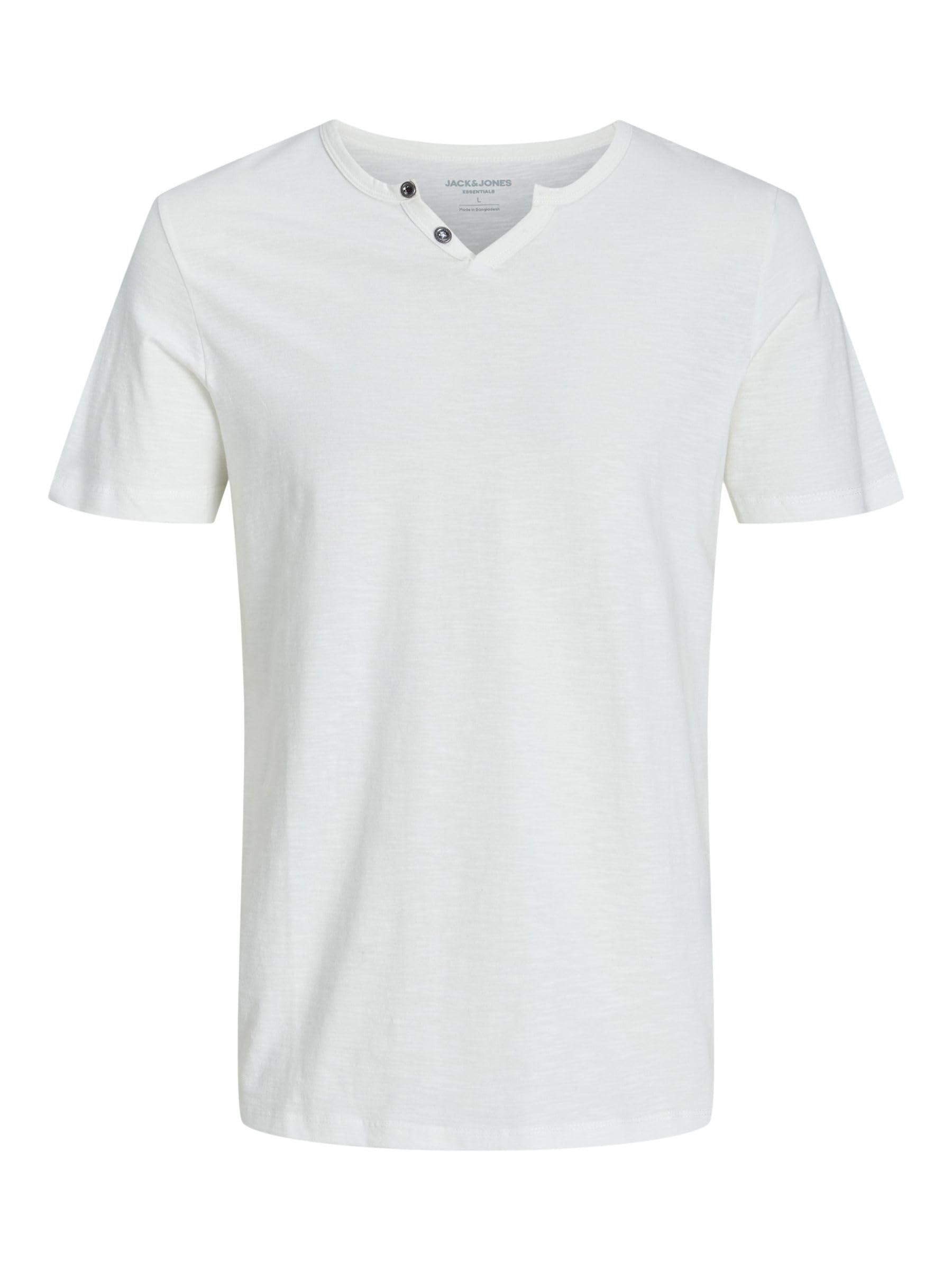 JACK & JONES JJESPLIT Men's Basic V-Neck Short Sleeve Cotton Jersey T-Shirt
