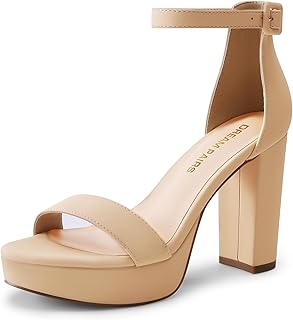 DREAM PAIRS Women's Comfort Platform Chunky Heel Sandals