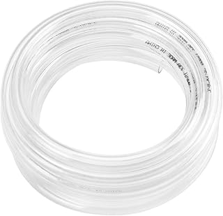 Eastrans 1/4 Inch ID, 10ft Clear Vinyl Tubing, Flexible PVC Plastic Tube | BPA Free and Non Toxic, UV / Chemical Resistant, Lightweight