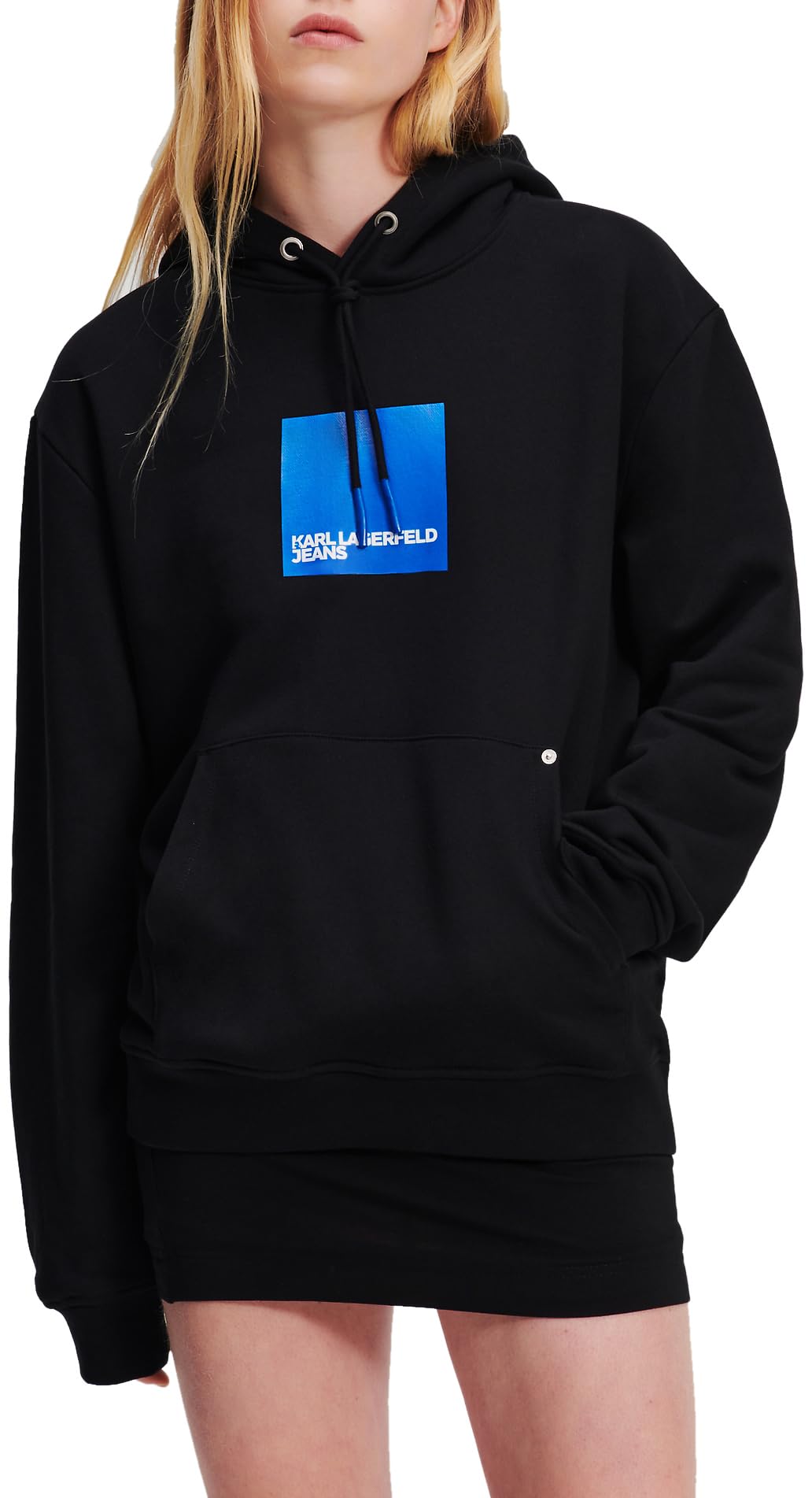 Karl Lagerfeld Jeans Felpa con cappuccio da donna con logo regolare