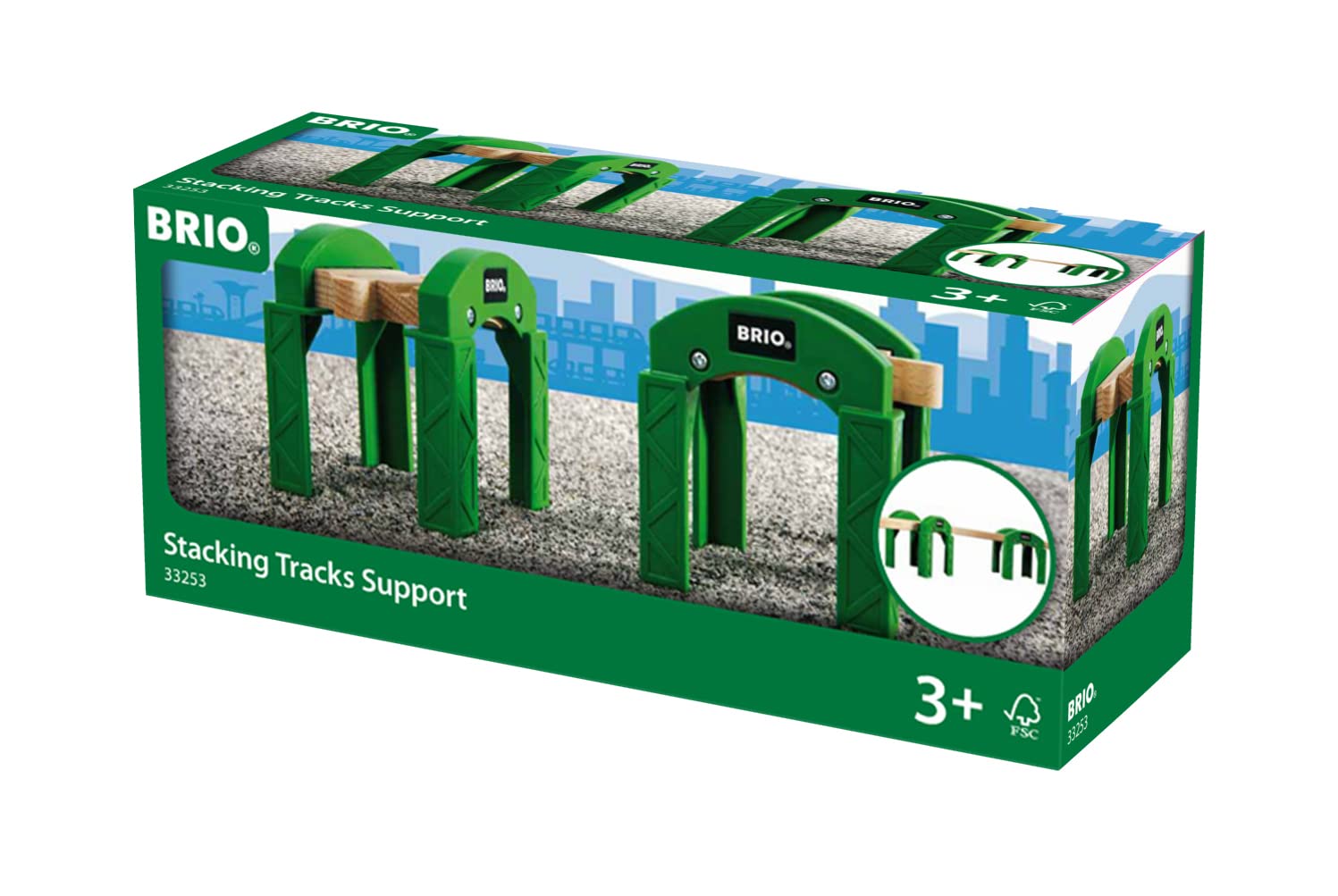 BRIO World – 33253 Stacking Railway Supports | Build Bridges, Tunnels, and Highw