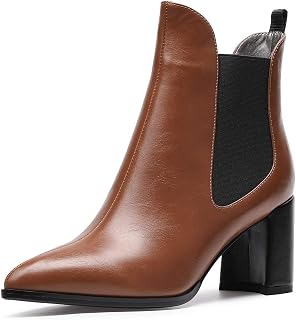 Castamere Women's Boots Wide Heel Chelsea Ankle Boots 7.5CM Mid Heel