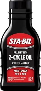 STA-BIL Full Synthetic 2-Cycle Oil, 2.6 oz | Makes 1 gallon at 50:1 or 40:1 while helping stabilize fuel for up to 12 months.