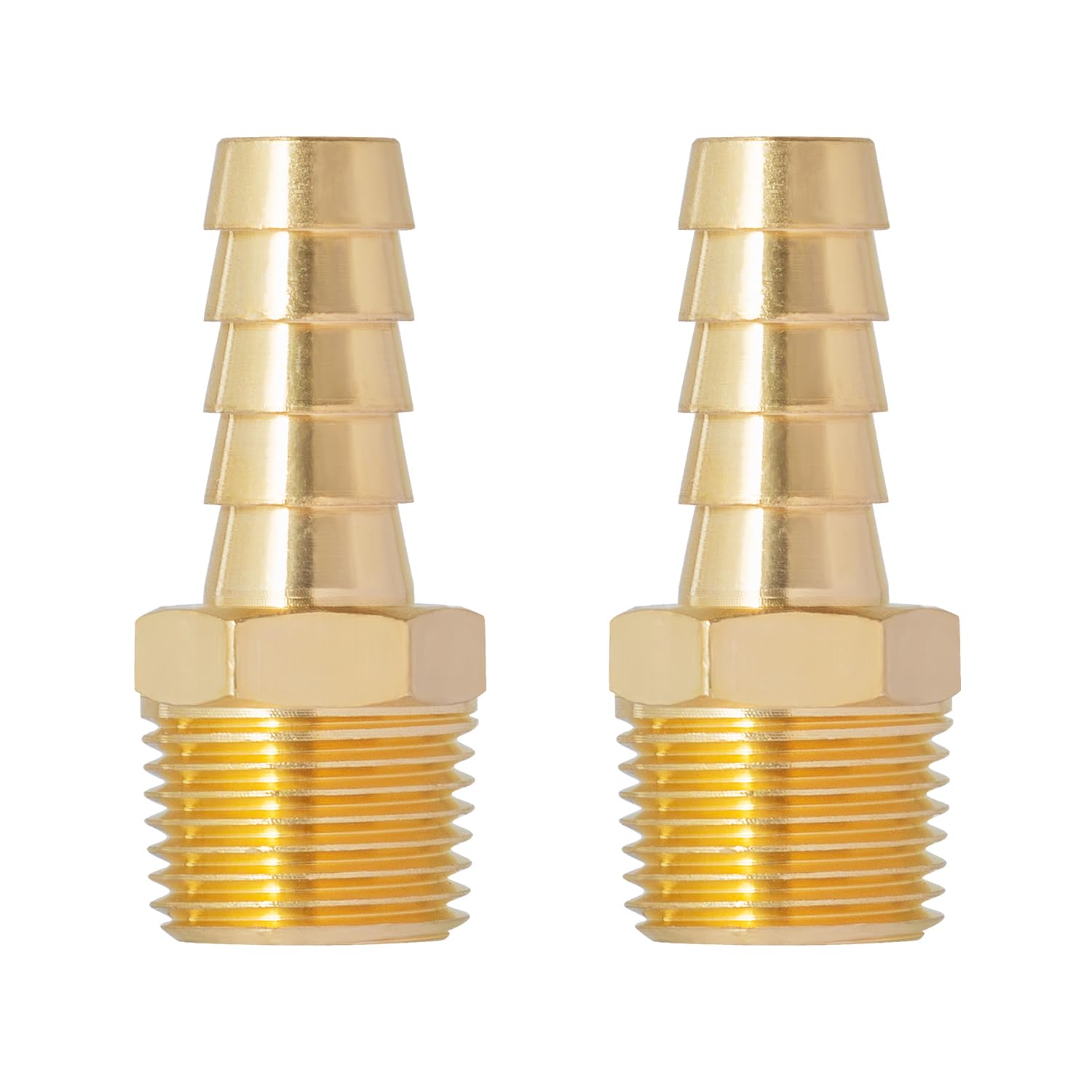 SUNGATOR Hose Barb Fittings, 3/8" NPT to 3/8" Barb Air Hose Fitting, 2-Pack | Br