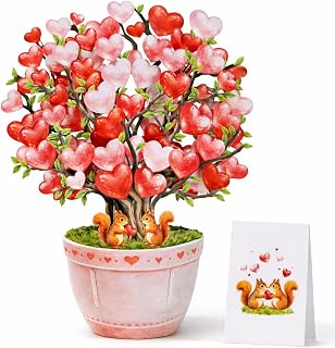 CUTPOPUP Heart Bloom Bouquet Pop Up Anniversary Cards, 3D Wedding Anniversary Cards for Him Her Wife Husband Mum Grandma, Birthday Card, Mothers Day, Valentines Day Card (Heart Bloom) US8-FL203UK
