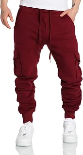 REPUBLIX Men's Cargo Sweatpants Sports Trousers Jogging Bottoms Jogger Tracksuit Bottoms R6102.