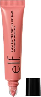 e.l.f. Glow Reviver Melting Lip Balm, Tinted, Strawberry Shortcake | Hydrating &amp; Glossy, Buildable Sheer Color, Soft Texture with Hyaluronic Acid Blend &amp; Nourishing Butters, Vegan &amp; Cruelty-Free
