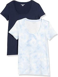 Amazon Essentials Women's Regular-Fit Short-Sleeve Scoop Neck T-Shirt (Available in Plus Size)