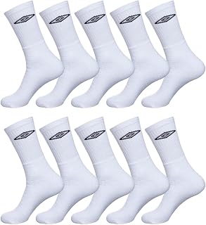 UMBRO Men's Cotton Socks, Pack of 10, High Socks, Tennis, Breathable and Comfortable