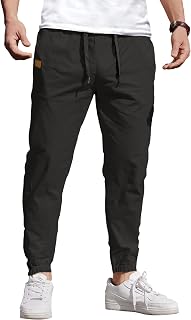 COOFANDY Men's Cargo Pants Sweatpants Elastic Waist with Pockets
