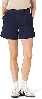 Amazon Essentials Women's High-Rise Relaxed-Fit A-line Elastic Back Shorts