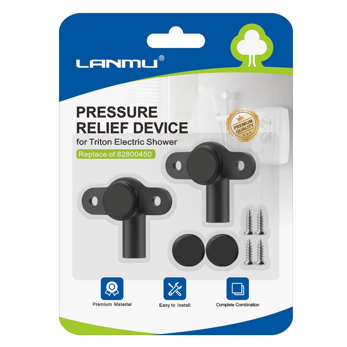 LANMU 2-Pack Pressure Relief Device for Triton Electric Showers | PRD with Disc 