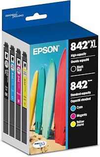 Epson 842 DURABrite Ultra Ink XL Black & Standard Color Combo Pack | Works with WorkForce Pro WF-3920, WF-3925, WF-4920, WF-4930, WF-4933, WF-4935