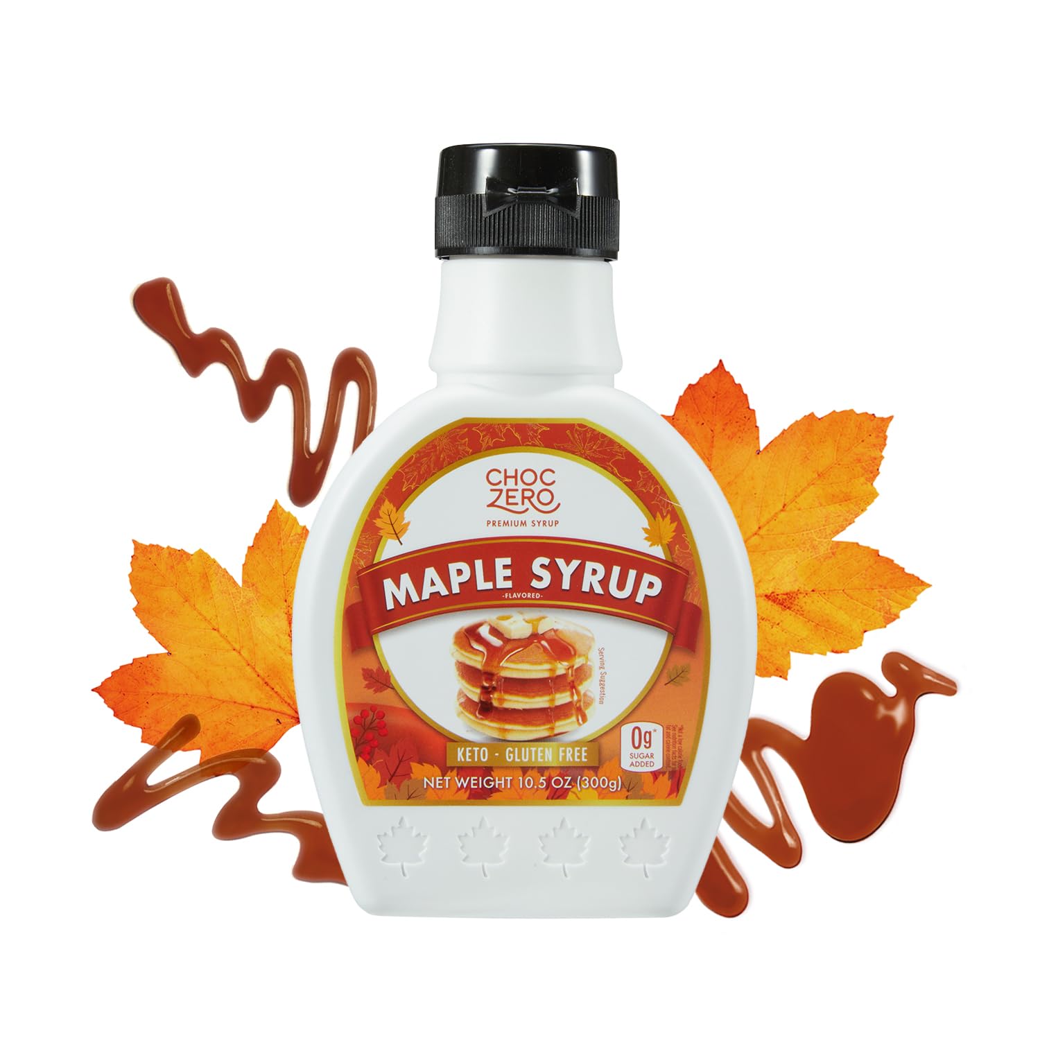 ChocZero Sugar Free Maple Syrup, 10.5 oz Bottle | No Sugar Alcohols, Keto, Low C