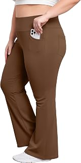 FOREYOND Plus Size Flare Leggings for Women High Waist Yoga Pants 1XL-6XL