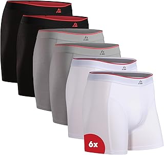 DANISH ENDURANCE Bamboo Boxers for Men, Soft & Breathable Underwear, Soft Antibacterial Pants, with or without fly, 6 or 10 Pack