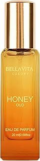 Bellavita Luxury Honey oud Eau de Parfum | 20 ml (0.7 fl.oz.) | Travel Size Perfume for Men and Women | Sweet Honey, Bergamot, Oud, and Amber Notes | Long Lasting Unisex Fragrance