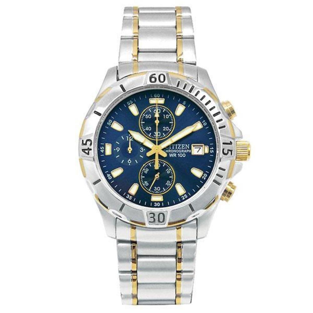 Citizen AN3394-59L Men's Quartz Chronograph Watch, Blue, One Size, Bracelet