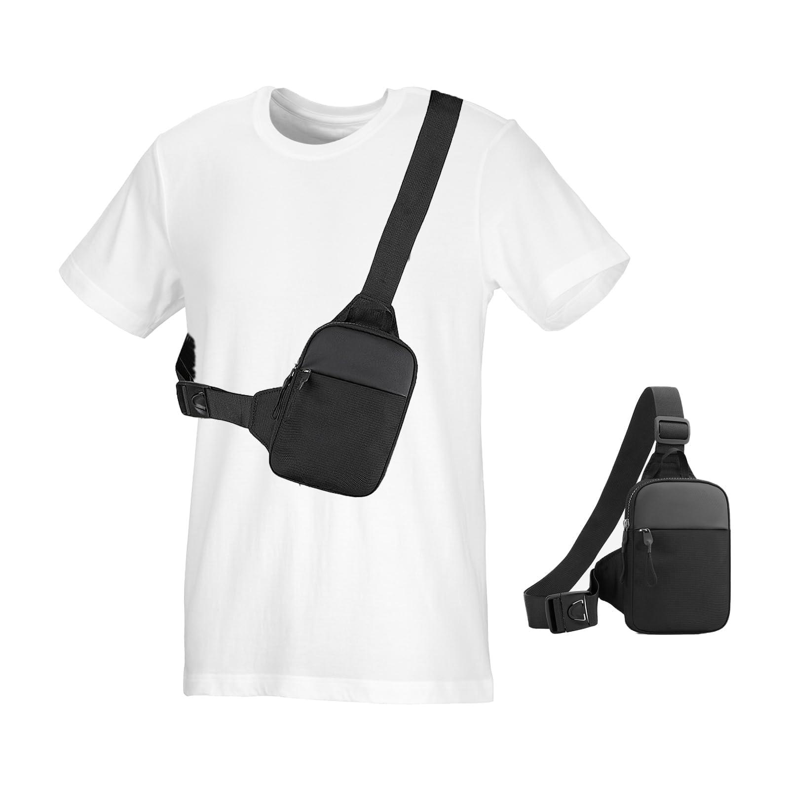 Men's Small Chest Bag, Waterproof Shoulder Bag, Mini Mobile Phone Shoulder Bag w
