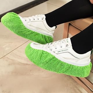 2 in 1 Mop Pads Replacement Mop Pads, Microfiber Reusable Wet and Dry Cleaning Cloth for Home 22 x 9 cm (Green, 2pcs)
