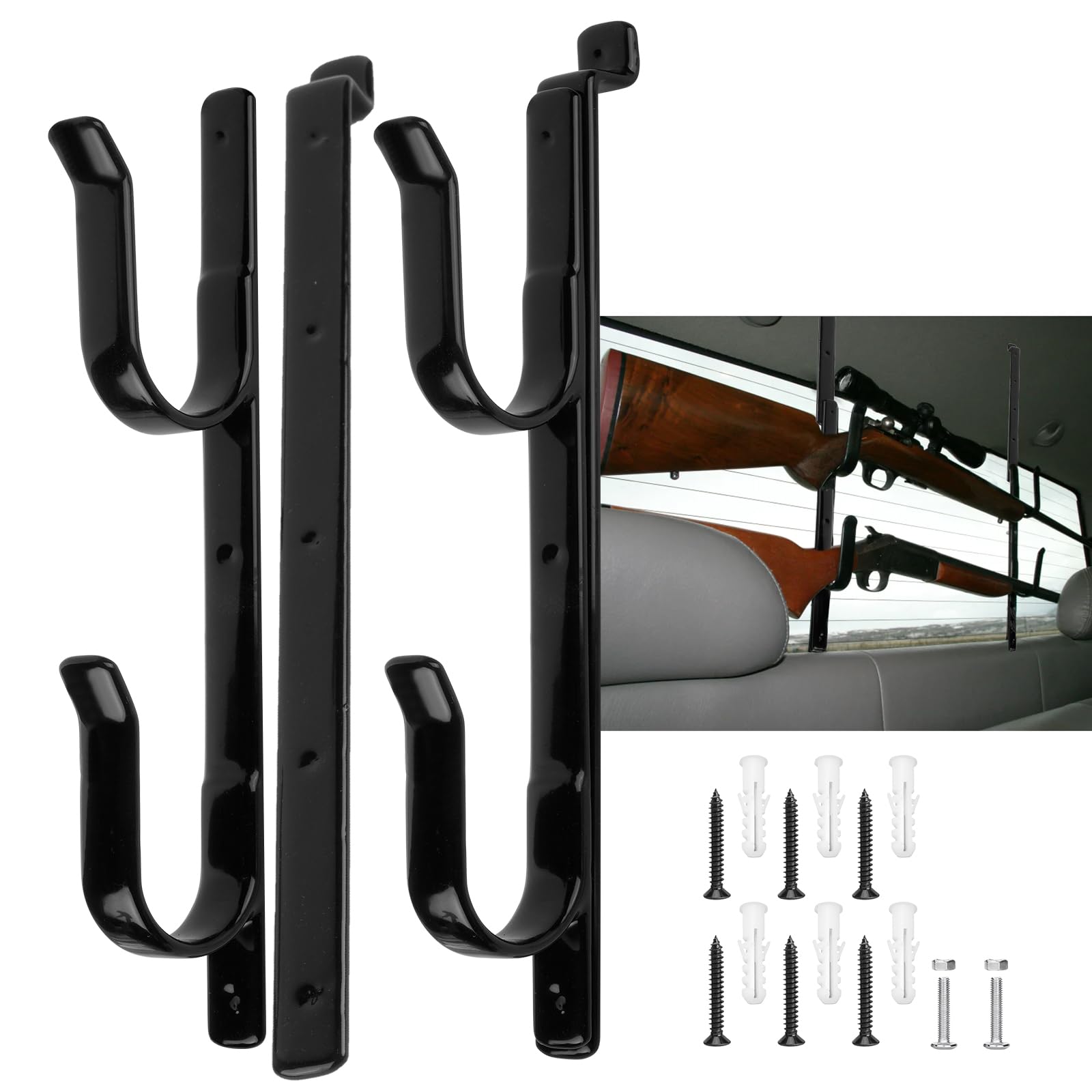 MIND&amp;ACTION Gun Rack for Truck, Gun Rack for Wall Mount, Truck Gun Holder fo