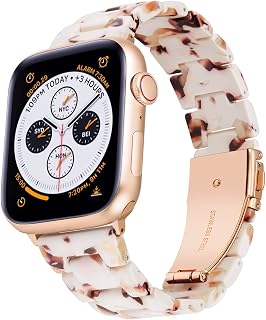 BINLUN Compatible with Apple Watch Bands 38mm 40mm 41mm 42mm 44mm 45mm 46mm 49mm for Women Lightweight Resin Watch Straps Compatible with iWatch Series 12/11/10/9/8/7/6/5/4/3/2/1/Ultra4 3 2 1/SE3 2 1