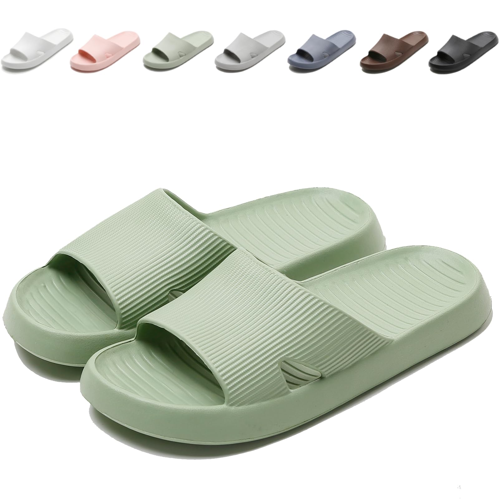 Anmerl Shower Shoes for Men and Women, Quick-Drying Lightweight EVA Non-Slip Sli