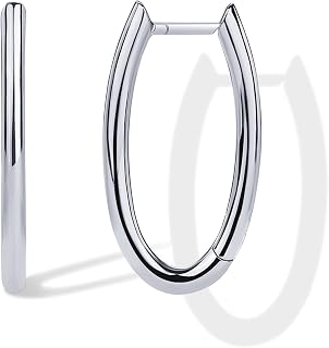 PAVOI 14K Gold Plated Geometric Hoop Earrings for Women, Huggie Hoops