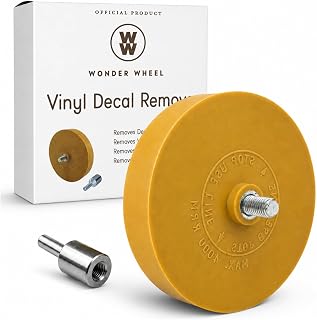 Decal Eraser Wheel for Drill | Rubber Eraser Wheel w/Drill Adapter | Solid | 4" Rubber Wheel Decal Remover | Remove Stickers Graphics Decals Vinyl Tape from Cars Trucks RVs Bikes | Sticker Remover Tool
