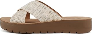 Soda LUCY ~ Sandali da donna con punta aperta, plateau, con fascia incrociata, alla moda
