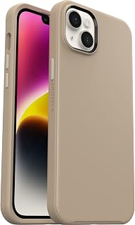 OtterBox iPhone 14 Plus Symmetry+ Case with MagSafe, Shock and Drop Resistant, Slim, 3x Tested vs MIL-STD 810G Standards, Antimicrobial Protection, Beige