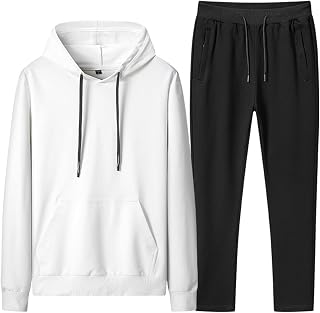 amropi Men's Tracksuit with Hood and Sweatpants Pullover Sweatshirt Jogging Tracksuits