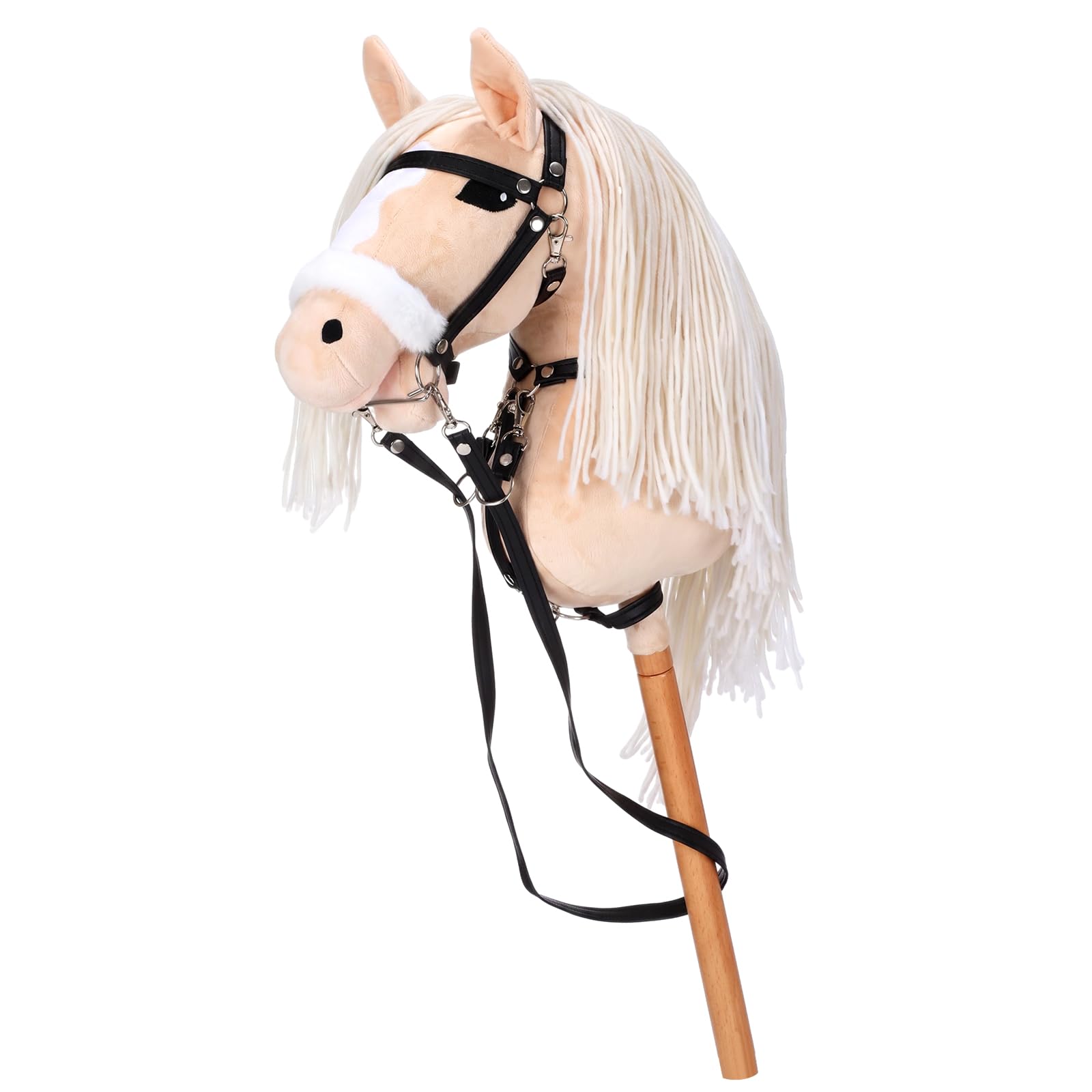 Hoteam Hobby Horse 30 Inch Handcrafted Stick Horse Plush for Adults | Realistic 