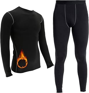 LANBAOSI Mens Thermal Underwear Set Fleece Lined Long Johns Base Layer