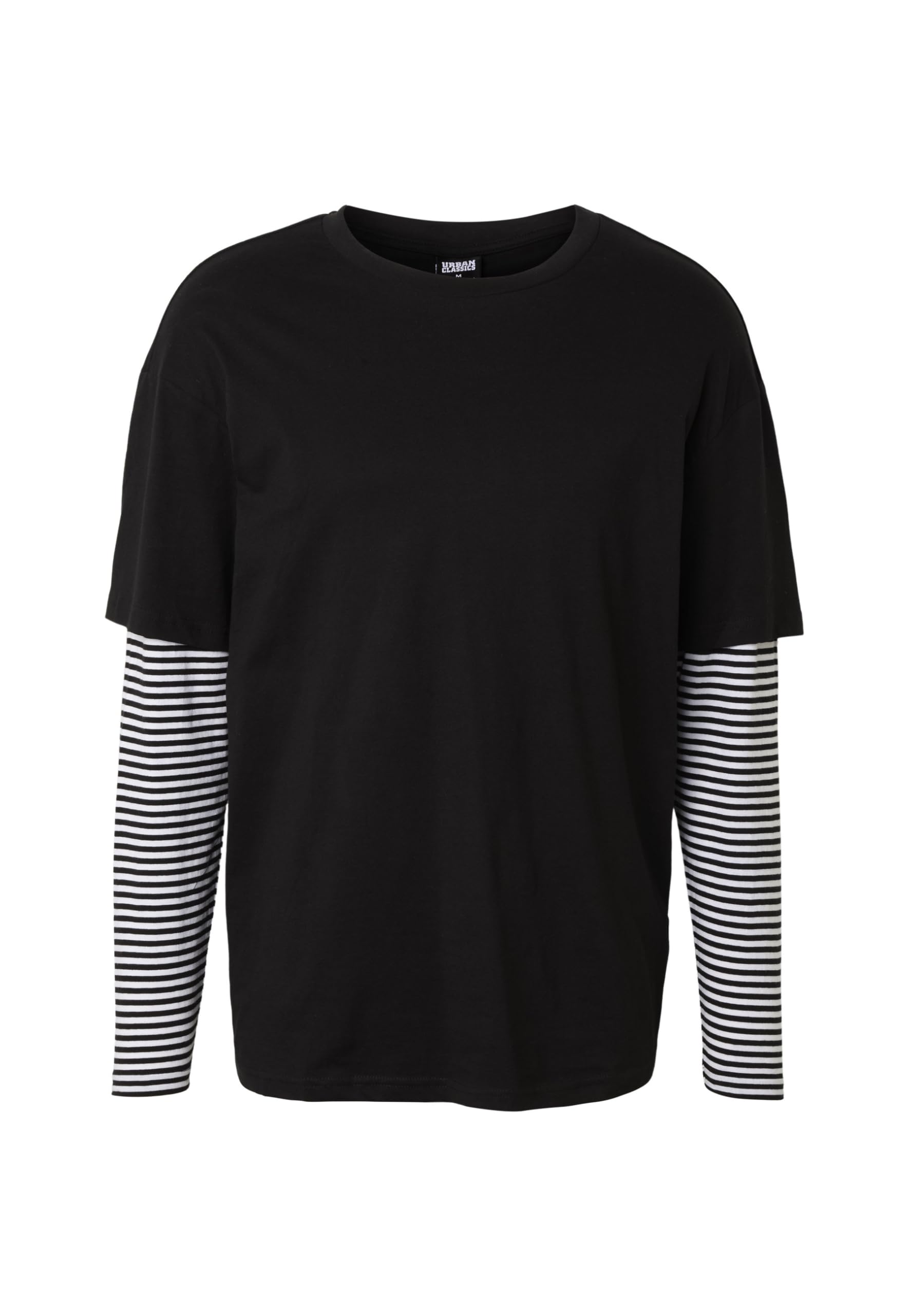 Urban Classics Men's Longsleeve T-Shirt Oversized Double Layer Striped Ls Tee T-