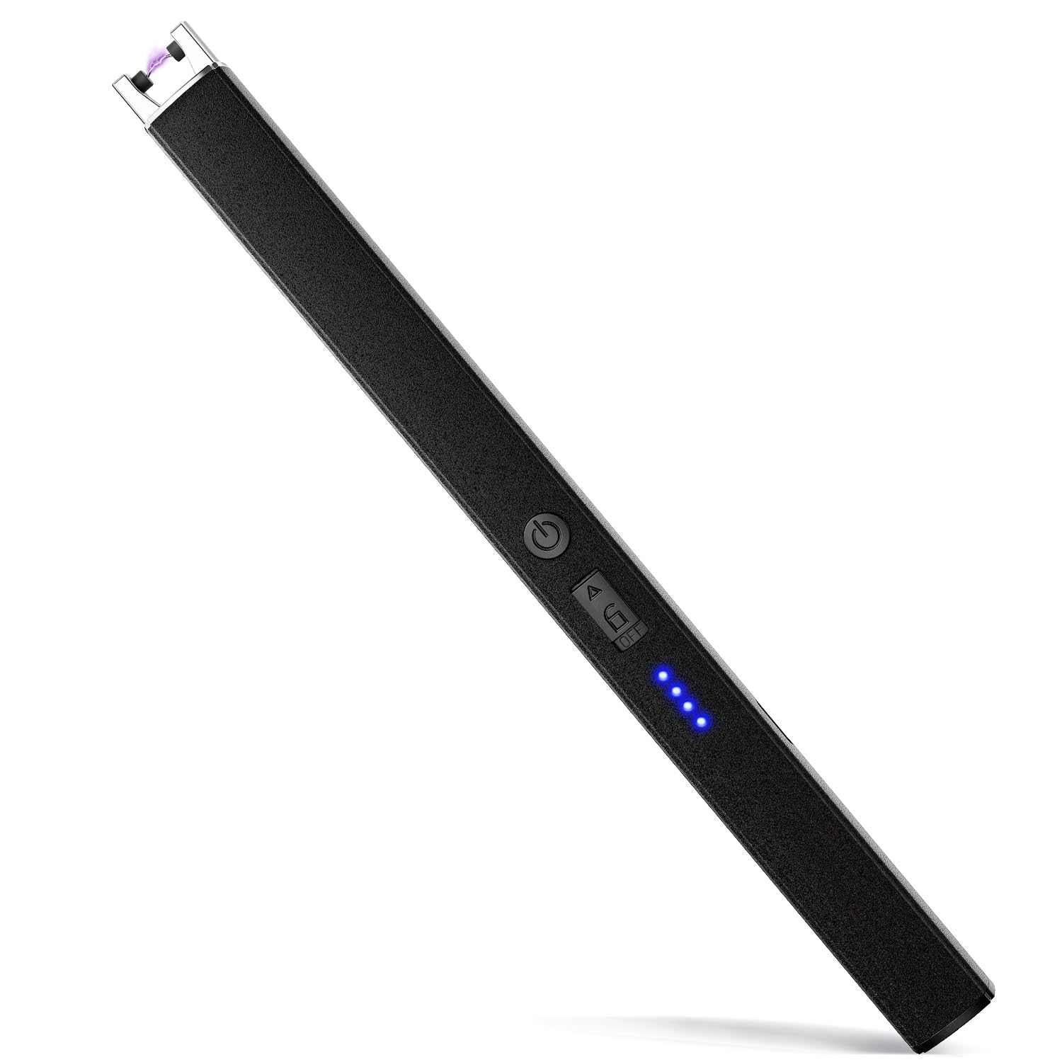 VEHHE Electric Lighter, USB-C Rechargeable, Windproof Pulse, Safety Lock | Black